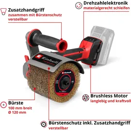 Einhell Akku-Bürstenschleifer TP-BR 18/32 Rot-Schwarz