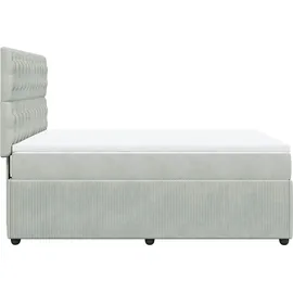 vidaXL Boxspringbett 140 x 200 cm Hellgrau