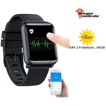 Newgen Medicals Fitness-Uhr mit Blutdruckanzeige EKG Bluetooth Touchdisplay