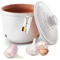 RÖMERTOPF Römertopf Frische-Topf MINI - Knoblauch Aufbewahrung 0,6 Liter Weiß, (Frischetopf & Deckel) weiß