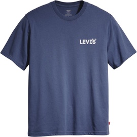 Levis T-Shirt, mit Label-Print, Dunkelblau, M