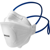 iMask FFP2 NR D Atemschutzmaske, Farbe: Grau