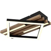 GLOBO Deckenlampe Deckenleuchte Wohnzimmerlampe Holzoptik LED Schlafzimmerlampe l 33cm