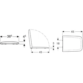 Geberit iCon Square WC-Sitz, weiß