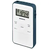 Sangean DR-140 Taschenradio - AM/FM Tragbares Mini Radio Receiver - Weiß