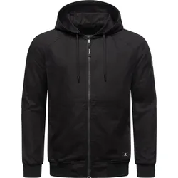 Outdoorjacke RAGWEAR "Garoo", Herren, Gr. S (48), schwarz, Material: 100% Baumwolle, Basic, bequem hüftbedeckend, hoch geschlossener Ausschnitt, Langarm Ärmel ohne Ärmelschlitz Bündchen, Jacken, Stylische Herren Übergangsjacke aus Ripstop-Material