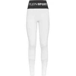 PLEIN SPORT Damen Tight W Leggings, Wei?, S