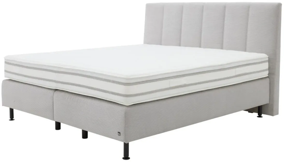 Interliving Boxspringbett IL 1418 ca. 180x200cm in Stoff Feincord silver