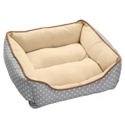 HUNTER  Hunde- und Katzenschlafplatz White Dots, beige/grau, 40 x 40 x 10 cm