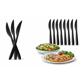 lauroo Schwarzes Mehrweg Besteck Set 200 St.