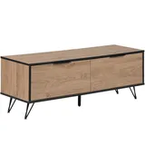 Beliani Halston Lowboard 120 x 46 x 40 cm Braun/Schwarz Holzwerkstoff