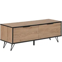 Beliani Halston Lowboard 120 x 46 x 40 cm Braun/Schwarz Holzwerkstoff