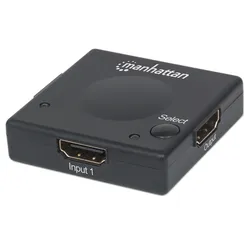 Manhattan HDMI Switch 2-Port, 1080p, Connects x2 HDMI sources to x1 display, Aut