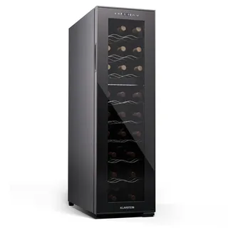 Klarstein Shiraz 24 Duo Weinkühlschrank 2 Zonen 75L/24 Flaschen 5-18 °C Touch Schwarz