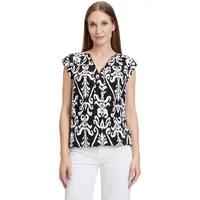 Cartoon Damen Casual-Bluse mit Muster Black-Nature,44 - 44