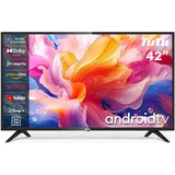 TuTu Smart TV 42 Zoll (106cm) Full HD Android TV mit WLAN, APP Store, Triple Tuner, Bluetooth, USB, HDMI