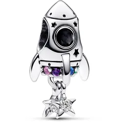 Pandora 792831C01 Silber Charm Weltraum Liebes-Rakete