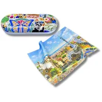 MediMuc Brillenetui Flaches Brillenetui mit passendem Reinigungstuch, Schützt Brillen vor Kratzern und Beschädigungen.