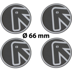 4 x Ø 66 mm Polymere Aufkleber / Pfeil / Nabenkappen, Felgendeckel