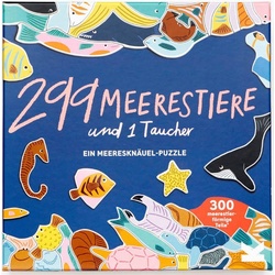 Laurence King Puzzle 299 Meerestiere und 1 Taucher, 300 Puzzleteile bunt