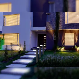 Sygonix SY-4715528 Solar-Außenstandleuchte mit Bewegungsmelder SMD LED 6W Schwarz