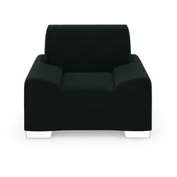Sessel DOMO COLLECTION "Anzio", grün, B:114cm H:85cm T:93cm, Sessel, Polstersessel, wahlweise mit Federkern