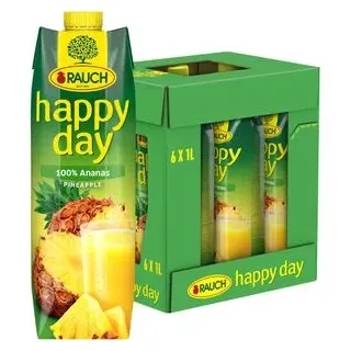 Rauch Saft Happy Day Ananas, je 1 Liter, 6 Stück