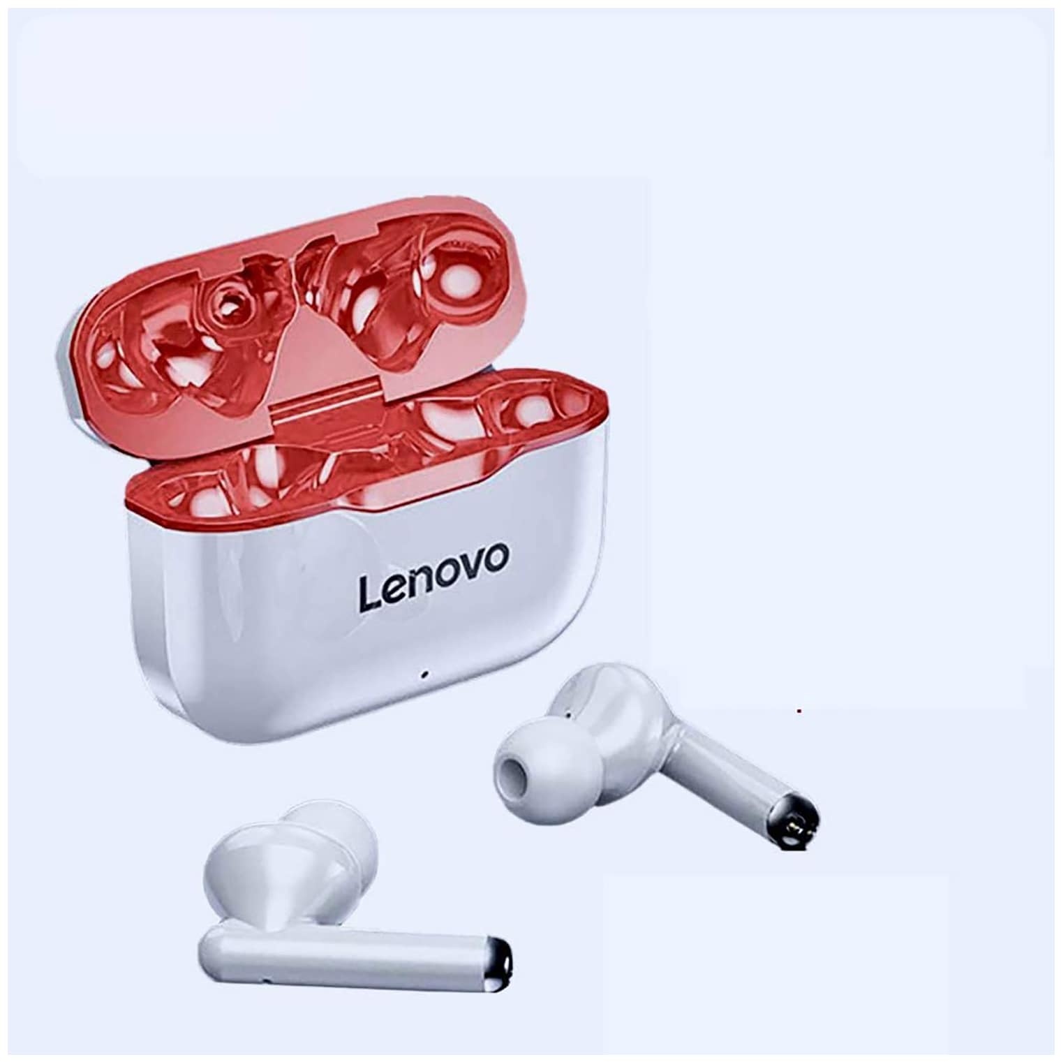 Preisvergleich Produktbild Lenovo LP1 Bluetooth-Kopfhörer Weiß mit rotem Rand