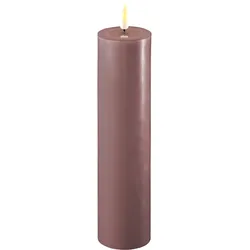 Deluxe Homeart LED Stumpenkerze Real Flame lila, Ø5 x H20cm, lila