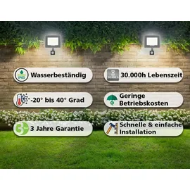 Sylvania Außenstrahler LED 43 W IP65 mit Bewegungsmelder 5000 lm schwarz