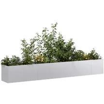vidaXL Pflanzkübel 280 x 40 x 40 cm Verzinkter Stahl