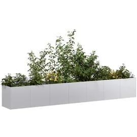 vidaXL Pflanzkübel 280 x 40 x 40 cm Verzinkter Stahl