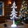 Formano LED Weihnachtsbaum Acryl 25 cm Dekobaum mit Vogel – Winterdeko - Weiß