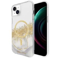 CASEMATE Karat Marble MagSafe Backcover Apple iPhone 15 Plus Transparent, Gold, Glitzereffekt MagSaf