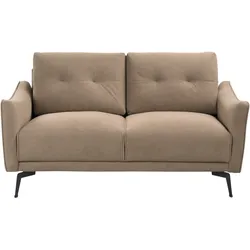 2-Sitzer Sofa Stoff hellbraun NAPPA