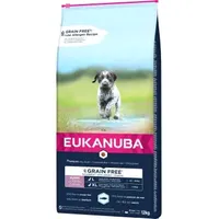 Eukanuba Grain Free Puppy für Welpen großer Rassen mit Seefisch 12 kg