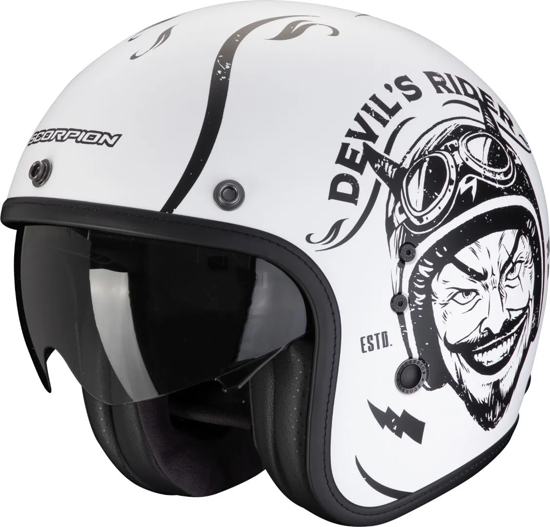 Scorpion Belfast Evo Romeo Jet Helm, zwart-wit, XL Voorman