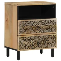 VidaXL Nachttisch 50x33x60 cm Massivholz Mango