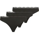 Ysabel Mora Tanga BASIC COLLECTION COTTON WITH LACE Schwarz M