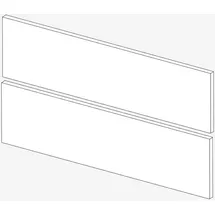 Evineo ineo2 Auszugsfront-Set für Waschtischunterschrank mit 2 Auszügen, BL001291,
