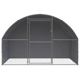 vidaXL Hühnerstall 300 x 200 x 200 cm silber