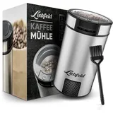 ﻿﻿Liebfeld Kaffeemühle Elektrisch aus Edelstahl - Coffee Grinder für Kaffee, Gewürze, Nüsse - Elektrische Kaffeemühle für bis zu 10 Tassen - Mahlgrad variabel - Espressomühle - Gewürzmühle