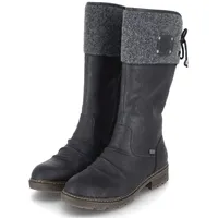 Rieker Stiefel in Schwarz/Grau | Gr.: 36