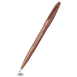 Pentel Sign Pen, Braun, Braun, Kunststoff, Rund, Tinte auf Wasserbasis, Faser