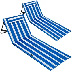 DETEX® Strandliege Leicht Gepolstert Faltbar mit Rückenlehne