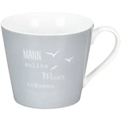 Krasilnikoff Happy Cup Tasse, Man sollte Meer träumen, 400 ml
