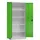 Classix Stahlschrank X-530335 lichtgrau, gelbgrün 80,0 x 38,0 x 180,0 cm, aufgebaut