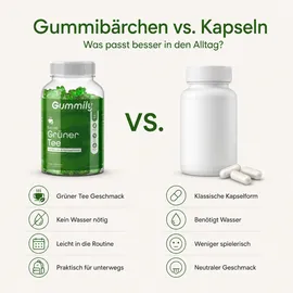 gummily Premium Grüntee Gummies Grüntee Extrakt Garcinia Extrakt Himbeer Keton Grüner Kaffeebohnen Extrakt Tee 60 St.
