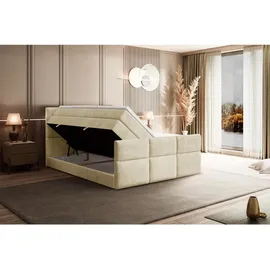 altdecor Boxspringbett, Beige, Holzwerkstoff, Höhe ca. 20 cm, 140x200 cm, Schlafzimmer, Betten, Boxspringbetten