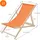 ECD Germany Liegestuhl 57,5 x 83 x 100 cm Orange